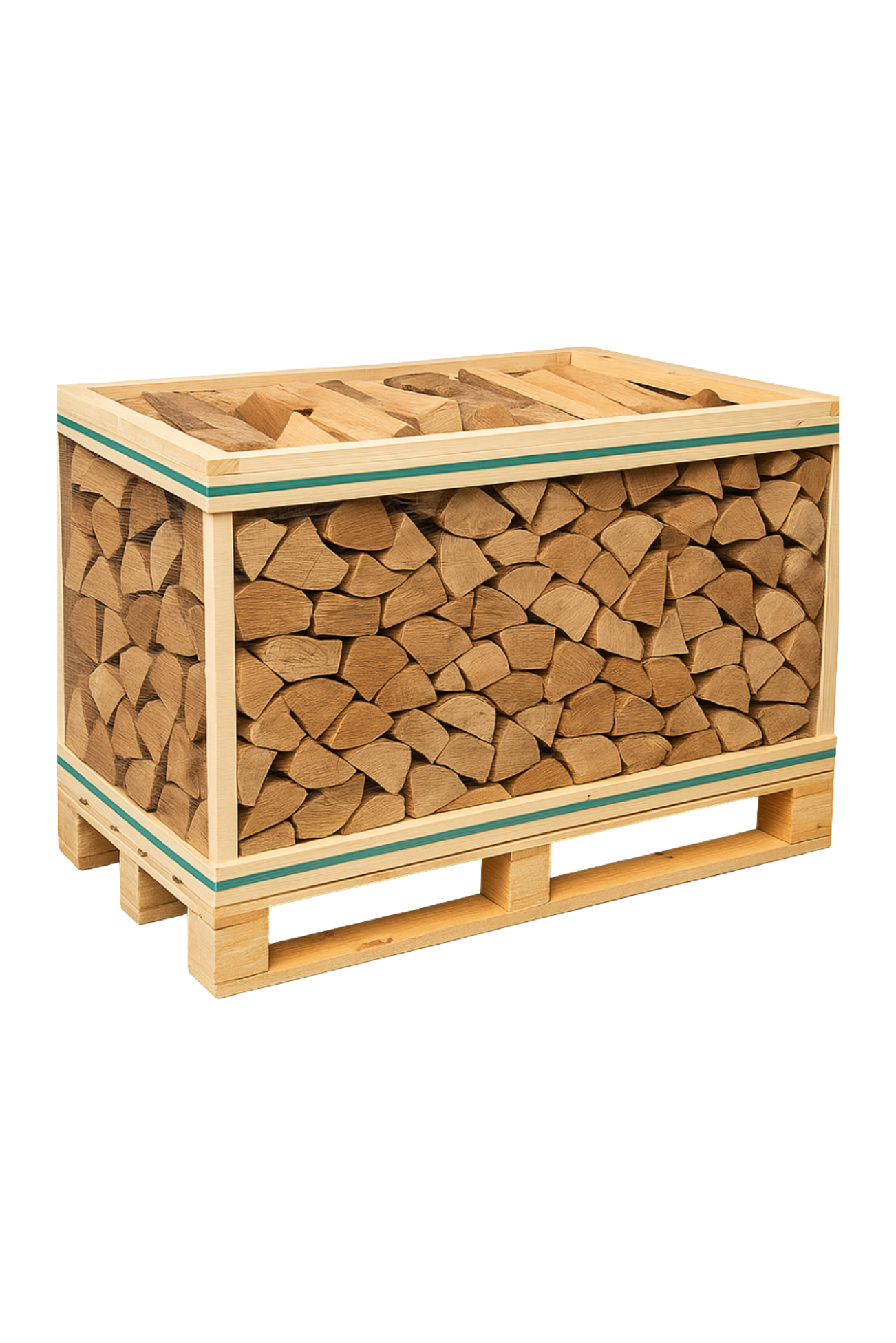 Crate of kiln-dried birch ready for comparison